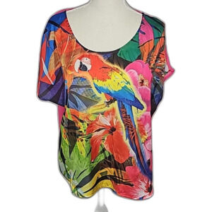 Blouse by Dots Multicolor Sheer Size Large